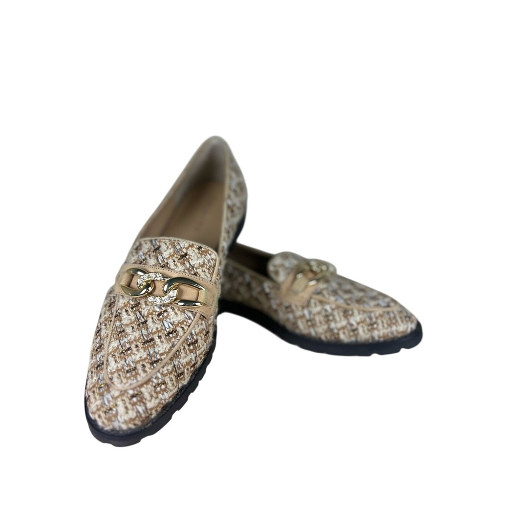 Talbots Leighton Chain‎ Bouclé Tweed Loafers Size 8.5